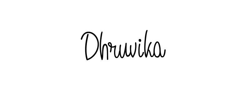Make a beautiful signature design for name Dhruvika. With this signature (Angelique-Rose-font-FFP) style, you can create a handwritten signature for free. Dhruvika signature style 5 images and pictures png