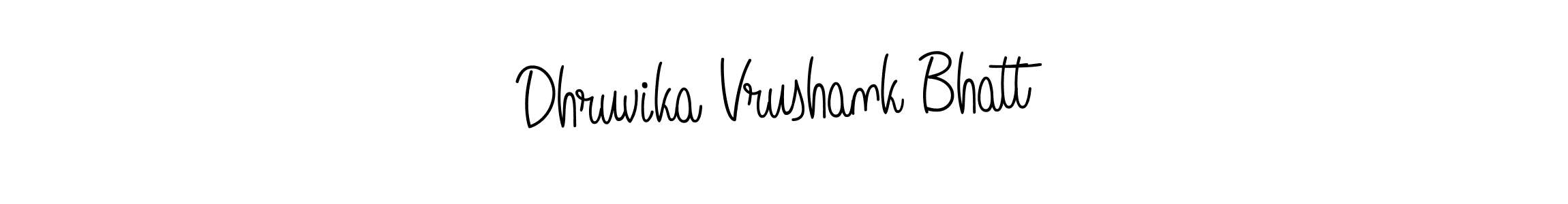 Dhruvika Vrushank Bhatt stylish signature style. Best Handwritten Sign (Angelique-Rose-font-FFP) for my name. Handwritten Signature Collection Ideas for my name Dhruvika Vrushank Bhatt. Dhruvika Vrushank Bhatt signature style 5 images and pictures png