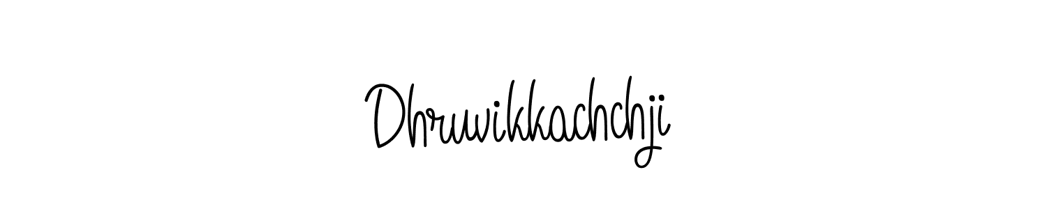 How to make Dhruvikkachchji signature? Angelique-Rose-font-FFP is a professional autograph style. Create handwritten signature for Dhruvikkachchji name. Dhruvikkachchji signature style 5 images and pictures png