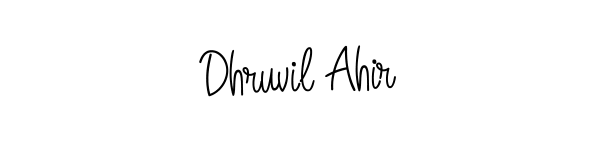 Use a signature maker to create a handwritten signature online. With this signature software, you can design (Angelique-Rose-font-FFP) your own signature for name Dhruvil Ahir. Dhruvil Ahir signature style 5 images and pictures png