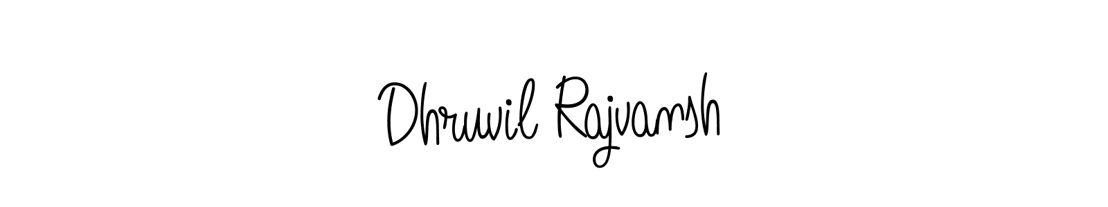How to make Dhruvil Rajvansh name signature. Use Angelique-Rose-font-FFP style for creating short signs online. This is the latest handwritten sign. Dhruvil Rajvansh signature style 5 images and pictures png