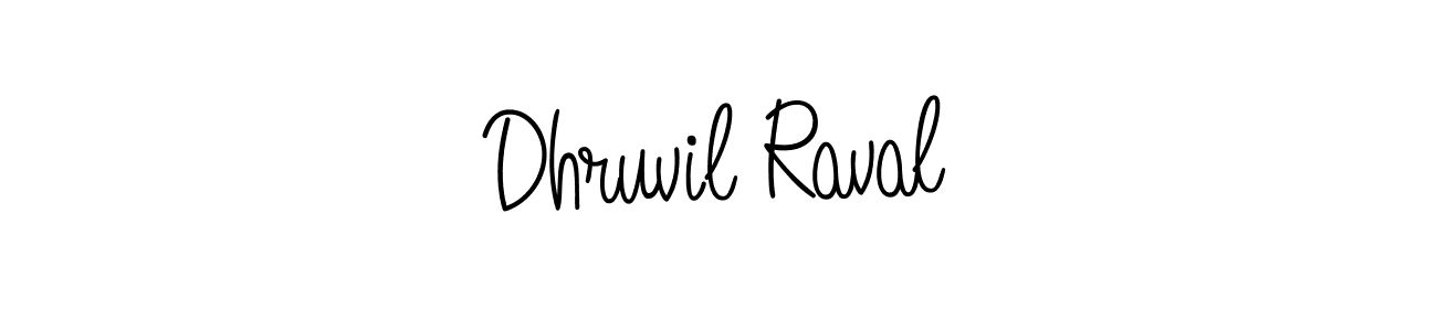 Create a beautiful signature design for name Dhruvil Raval. With this signature (Angelique-Rose-font-FFP) fonts, you can make a handwritten signature for free. Dhruvil Raval signature style 5 images and pictures png