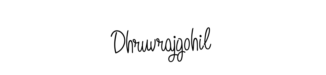 Create a beautiful signature design for name Dhruvrajgohil. With this signature (Angelique-Rose-font-FFP) fonts, you can make a handwritten signature for free. Dhruvrajgohil signature style 5 images and pictures png