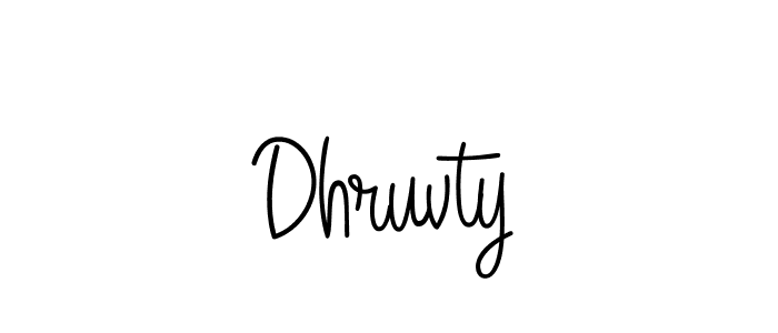 Use a signature maker to create a handwritten signature online. With this signature software, you can design (Angelique-Rose-font-FFP) your own signature for name Dhruvty. Dhruvty signature style 5 images and pictures png