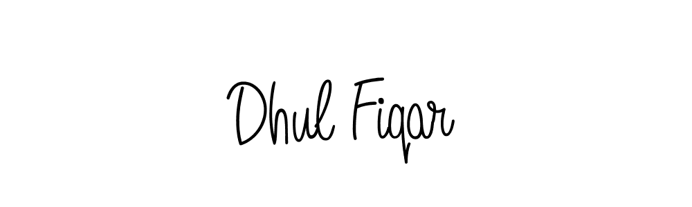 How to make Dhul Fiqar name signature. Use Angelique-Rose-font-FFP style for creating short signs online. This is the latest handwritten sign. Dhul Fiqar signature style 5 images and pictures png
