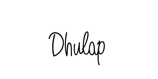 Design your own signature with our free online signature maker. With this signature software, you can create a handwritten (Angelique-Rose-font-FFP) signature for name Dhulap. Dhulap signature style 5 images and pictures png