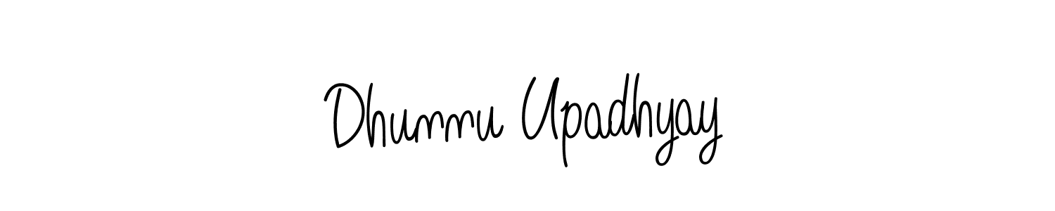 This is the best signature style for the Dhunnu Upadhyay name. Also you like these signature font (Angelique-Rose-font-FFP). Mix name signature. Dhunnu Upadhyay signature style 5 images and pictures png