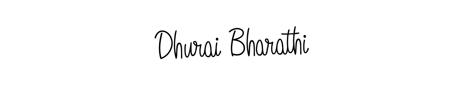 You should practise on your own different ways (Angelique-Rose-font-FFP) to write your name (Dhurai Bharathi) in signature. don't let someone else do it for you. Dhurai Bharathi signature style 5 images and pictures png