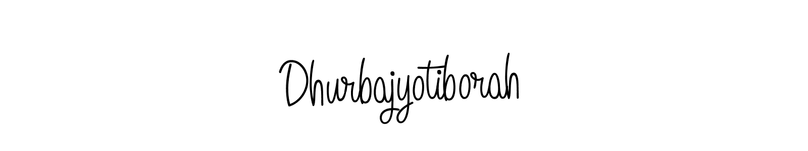 Dhurbajyotiborah stylish signature style. Best Handwritten Sign (Angelique-Rose-font-FFP) for my name. Handwritten Signature Collection Ideas for my name Dhurbajyotiborah. Dhurbajyotiborah signature style 5 images and pictures png