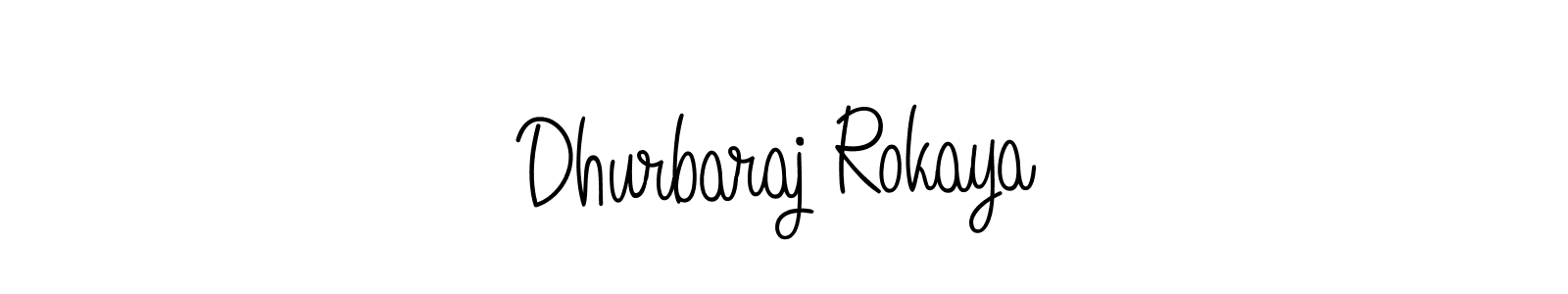 Design your own signature with our free online signature maker. With this signature software, you can create a handwritten (Angelique-Rose-font-FFP) signature for name Dhurbaraj Rokaya. Dhurbaraj Rokaya signature style 5 images and pictures png