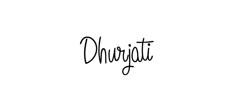 Make a beautiful signature design for name Dhurjati. With this signature (Angelique-Rose-font-FFP) style, you can create a handwritten signature for free. Dhurjati signature style 5 images and pictures png