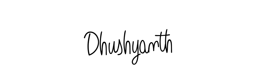 Create a beautiful signature design for name Dhushyanth. With this signature (Angelique-Rose-font-FFP) fonts, you can make a handwritten signature for free. Dhushyanth signature style 5 images and pictures png