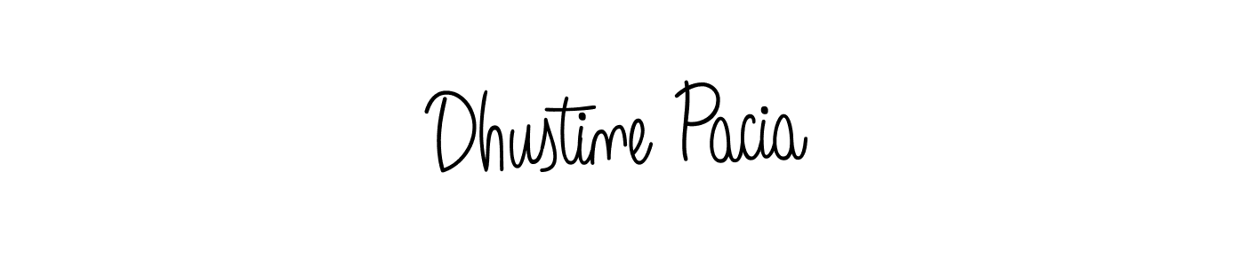 How to Draw Dhustine Pacia signature style? Angelique-Rose-font-FFP is a latest design signature styles for name Dhustine Pacia. Dhustine Pacia signature style 5 images and pictures png