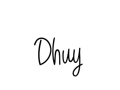 Create a beautiful signature design for name Dhuy. With this signature (Angelique-Rose-font-FFP) fonts, you can make a handwritten signature for free. Dhuy signature style 5 images and pictures png