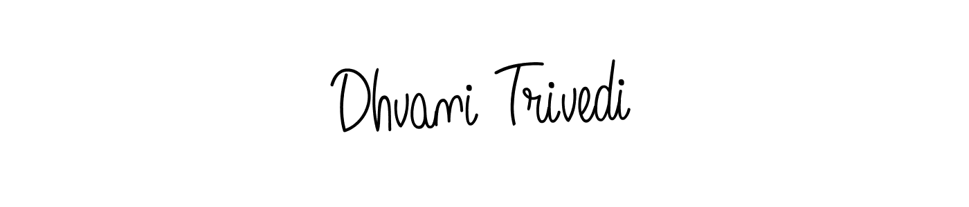 Create a beautiful signature design for name Dhvani Trivedi. With this signature (Angelique-Rose-font-FFP) fonts, you can make a handwritten signature for free. Dhvani Trivedi signature style 5 images and pictures png