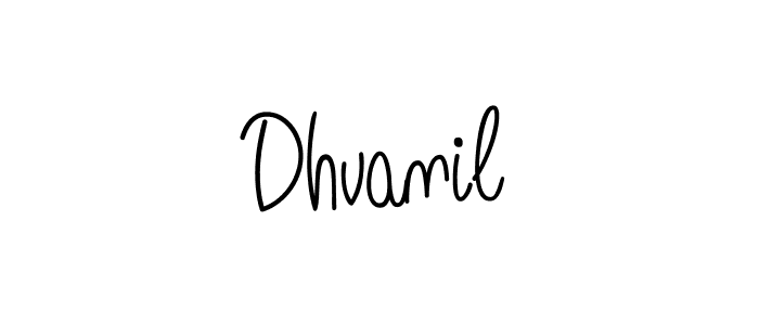 You should practise on your own different ways (Angelique-Rose-font-FFP) to write your name (Dhvanil) in signature. don't let someone else do it for you. Dhvanil signature style 5 images and pictures png