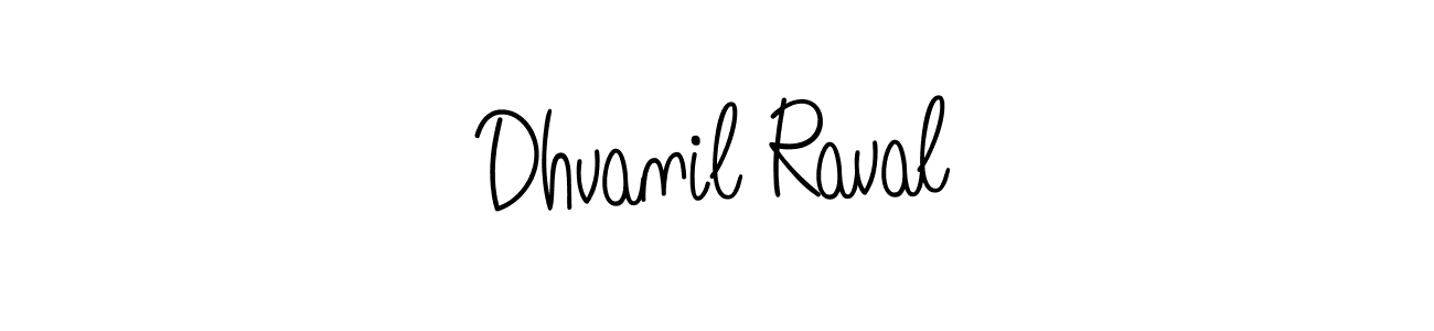 Make a beautiful signature design for name Dhvanil Raval. With this signature (Angelique-Rose-font-FFP) style, you can create a handwritten signature for free. Dhvanil Raval signature style 5 images and pictures png