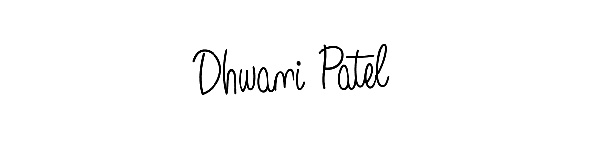 Design your own signature with our free online signature maker. With this signature software, you can create a handwritten (Angelique-Rose-font-FFP) signature for name Dhwani Patel. Dhwani Patel signature style 5 images and pictures png