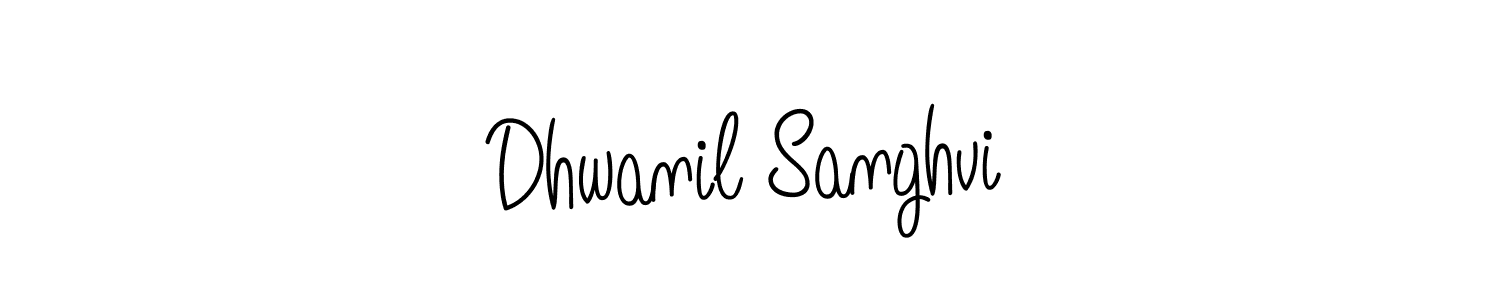 The best way (Angelique-Rose-font-FFP) to make a short signature is to pick only two or three words in your name. The name Dhwanil Sanghvi include a total of six letters. For converting this name. Dhwanil Sanghvi signature style 5 images and pictures png