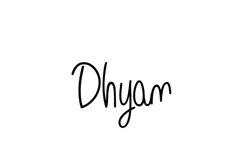 Design your own signature with our free online signature maker. With this signature software, you can create a handwritten (Angelique-Rose-font-FFP) signature for name Dhyan. Dhyan signature style 5 images and pictures png