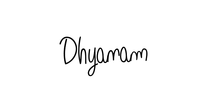 Design your own signature with our free online signature maker. With this signature software, you can create a handwritten (Angelique-Rose-font-FFP) signature for name Dhyanam. Dhyanam signature style 5 images and pictures png