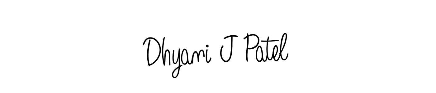 Design your own signature with our free online signature maker. With this signature software, you can create a handwritten (Angelique-Rose-font-FFP) signature for name Dhyani J Patel. Dhyani J Patel signature style 5 images and pictures png