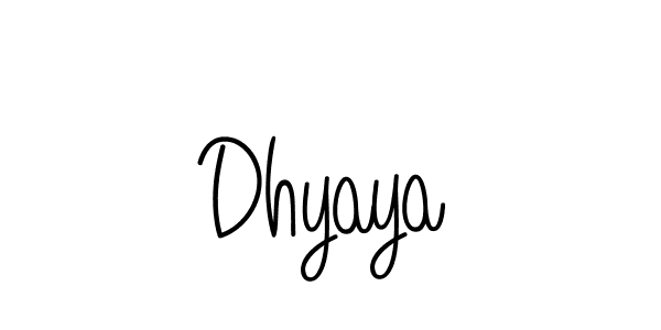 Make a beautiful signature design for name Dhyaya. With this signature (Angelique-Rose-font-FFP) style, you can create a handwritten signature for free. Dhyaya signature style 5 images and pictures png