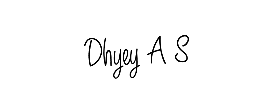 Dhyey A S stylish signature style. Best Handwritten Sign (Angelique-Rose-font-FFP) for my name. Handwritten Signature Collection Ideas for my name Dhyey A S. Dhyey A S signature style 5 images and pictures png