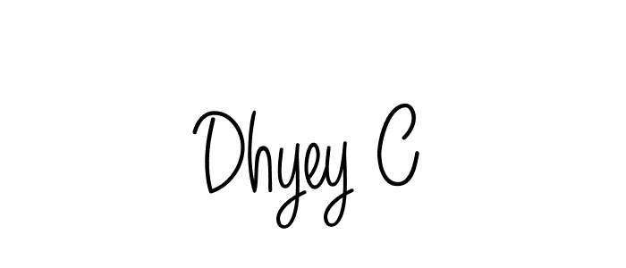 Also we have Dhyey C name is the best signature style. Create professional handwritten signature collection using Angelique-Rose-font-FFP autograph style. Dhyey C signature style 5 images and pictures png