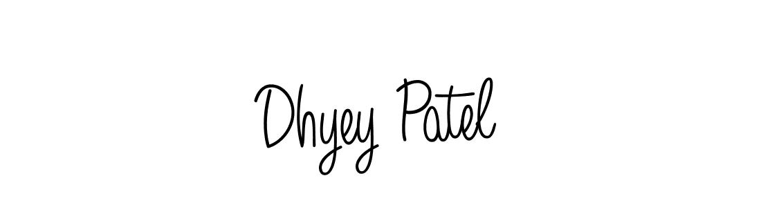 Dhyey Patel stylish signature style. Best Handwritten Sign (Angelique-Rose-font-FFP) for my name. Handwritten Signature Collection Ideas for my name Dhyey Patel. Dhyey Patel signature style 5 images and pictures png