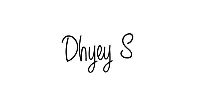 Create a beautiful signature design for name Dhyey S. With this signature (Angelique-Rose-font-FFP) fonts, you can make a handwritten signature for free. Dhyey S signature style 5 images and pictures png