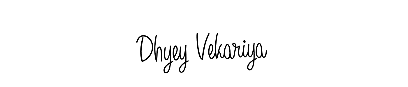 if you are searching for the best signature style for your name Dhyey Vekariya. so please give up your signature search. here we have designed multiple signature styles  using Angelique-Rose-font-FFP. Dhyey Vekariya signature style 5 images and pictures png