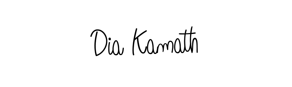 Design your own signature with our free online signature maker. With this signature software, you can create a handwritten (Angelique-Rose-font-FFP) signature for name Dia Kamath. Dia Kamath signature style 5 images and pictures png