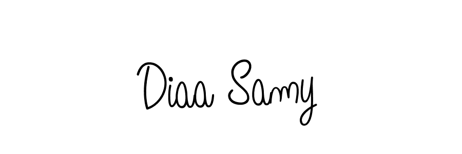 Use a signature maker to create a handwritten signature online. With this signature software, you can design (Angelique-Rose-font-FFP) your own signature for name Diaa Samy. Diaa Samy signature style 5 images and pictures png