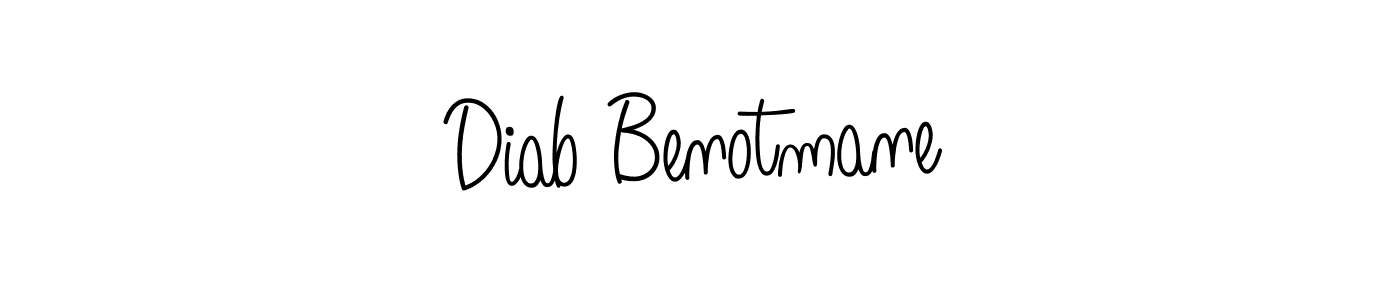 How to make Diab Benotmane signature? Angelique-Rose-font-FFP is a professional autograph style. Create handwritten signature for Diab Benotmane name. Diab Benotmane signature style 5 images and pictures png