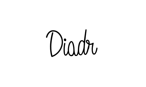 You should practise on your own different ways (Angelique-Rose-font-FFP) to write your name (Diadr) in signature. don't let someone else do it for you. Diadr signature style 5 images and pictures png