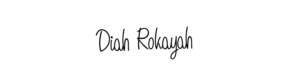 Best and Professional Signature Style for Diah Rokayah. Angelique-Rose-font-FFP Best Signature Style Collection. Diah Rokayah signature style 5 images and pictures png