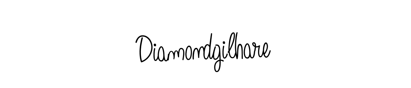 Use a signature maker to create a handwritten signature online. With this signature software, you can design (Angelique-Rose-font-FFP) your own signature for name Diamondgilhare. Diamondgilhare signature style 5 images and pictures png