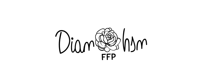 This is the best signature style for the Dian4hsn name. Also you like these signature font (Angelique-Rose-font-FFP). Mix name signature. Dian4hsn signature style 5 images and pictures png