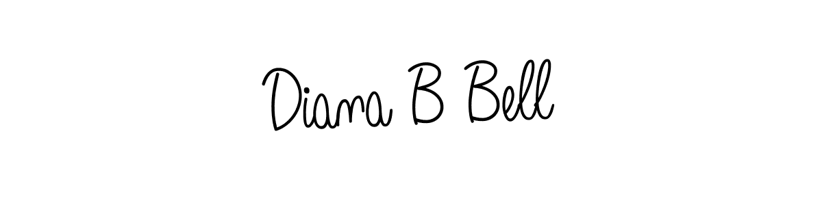 How to make Diana B Bell name signature. Use Angelique-Rose-font-FFP style for creating short signs online. This is the latest handwritten sign. Diana B Bell signature style 5 images and pictures png