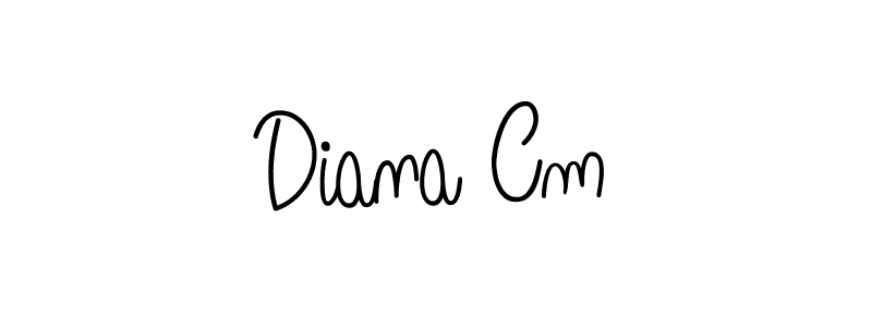 Diana Cm stylish signature style. Best Handwritten Sign (Angelique-Rose-font-FFP) for my name. Handwritten Signature Collection Ideas for my name Diana Cm. Diana Cm signature style 5 images and pictures png