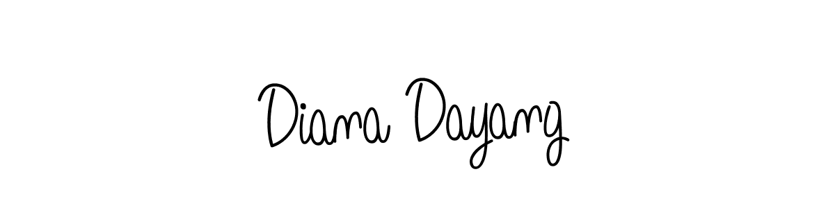 How to make Diana Dayang name signature. Use Angelique-Rose-font-FFP style for creating short signs online. This is the latest handwritten sign. Diana Dayang signature style 5 images and pictures png