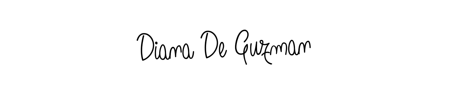 Use a signature maker to create a handwritten signature online. With this signature software, you can design (Angelique-Rose-font-FFP) your own signature for name Diana De Guzman. Diana De Guzman signature style 5 images and pictures png
