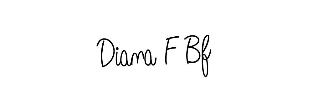 Make a beautiful signature design for name Diana F Bf. With this signature (Angelique-Rose-font-FFP) style, you can create a handwritten signature for free. Diana F Bf signature style 5 images and pictures png