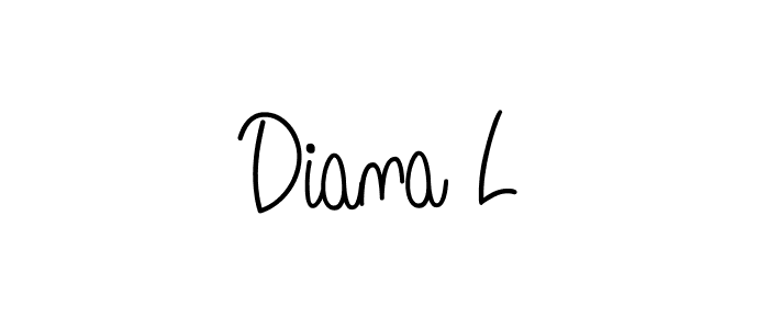 Make a beautiful signature design for name Diana L. With this signature (Angelique-Rose-font-FFP) style, you can create a handwritten signature for free. Diana L signature style 5 images and pictures png