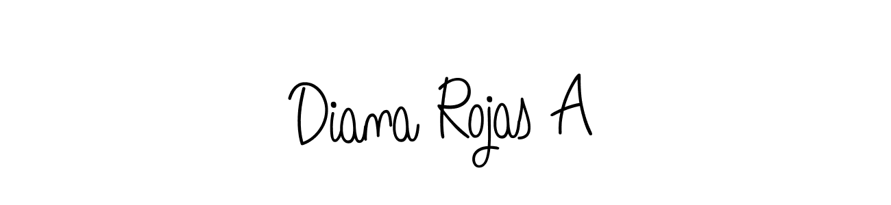 You should practise on your own different ways (Angelique-Rose-font-FFP) to write your name (Diana Rojas A) in signature. don't let someone else do it for you. Diana Rojas A signature style 5 images and pictures png