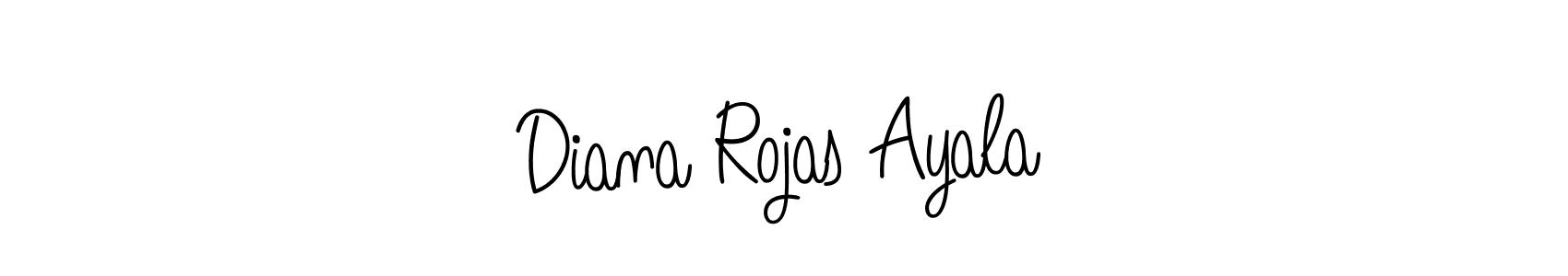 Diana Rojas Ayala stylish signature style. Best Handwritten Sign (Angelique-Rose-font-FFP) for my name. Handwritten Signature Collection Ideas for my name Diana Rojas Ayala. Diana Rojas Ayala signature style 5 images and pictures png