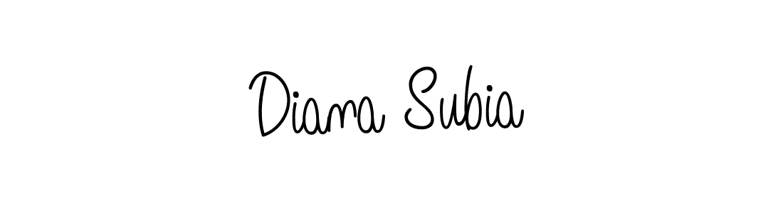 How to make Diana Subia name signature. Use Angelique-Rose-font-FFP style for creating short signs online. This is the latest handwritten sign. Diana Subia signature style 5 images and pictures png