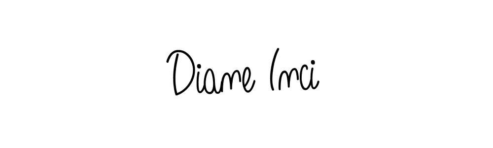 Make a beautiful signature design for name Diane Inci. With this signature (Angelique-Rose-font-FFP) style, you can create a handwritten signature for free. Diane Inci signature style 5 images and pictures png