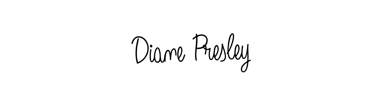 You should practise on your own different ways (Angelique-Rose-font-FFP) to write your name (Diane Presley) in signature. don't let someone else do it for you. Diane Presley signature style 5 images and pictures png